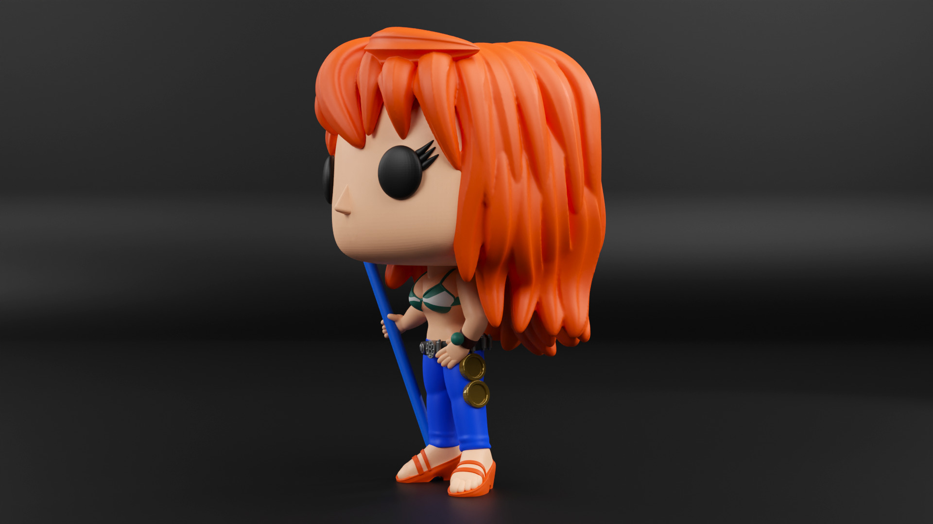 Nami funko pop from the anime one piece 3D print model_2