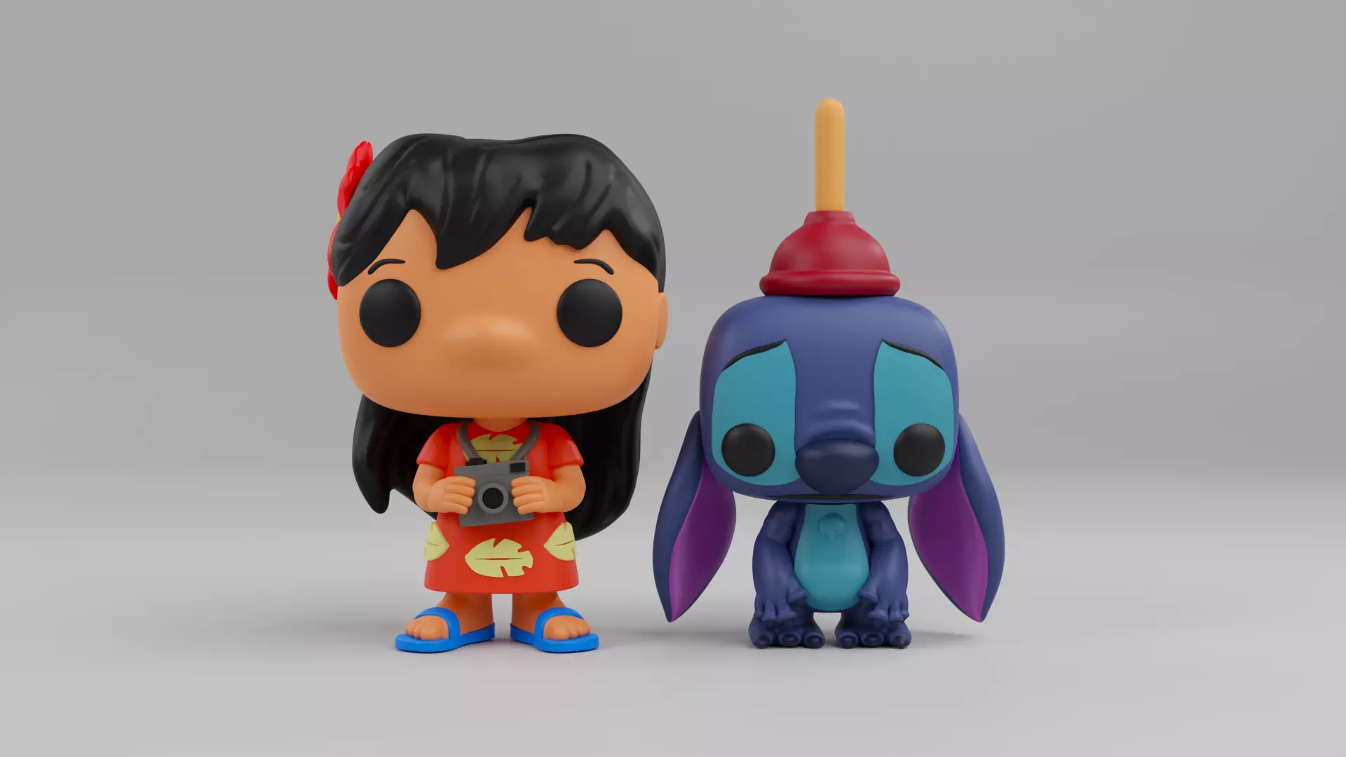 lilo and stitch funko pops from Disney 3D print model