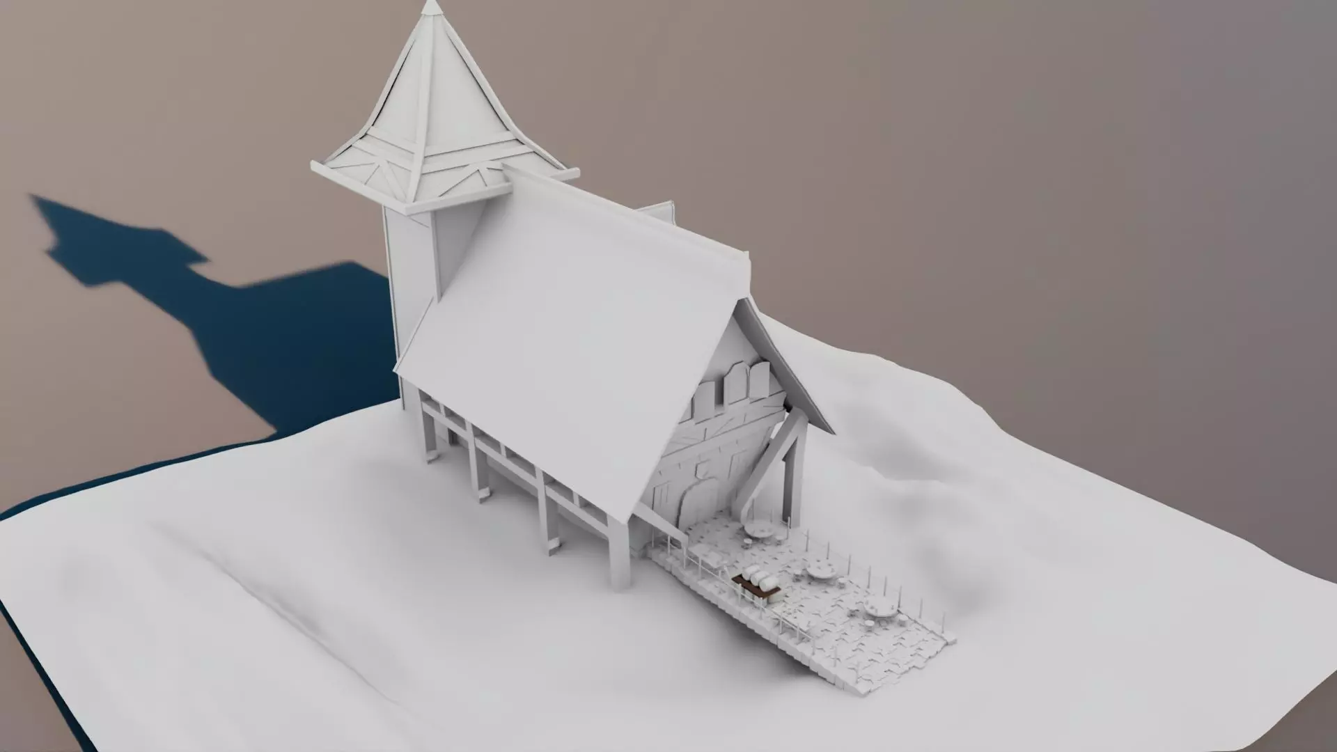 Tavern Cafe 3D model_0