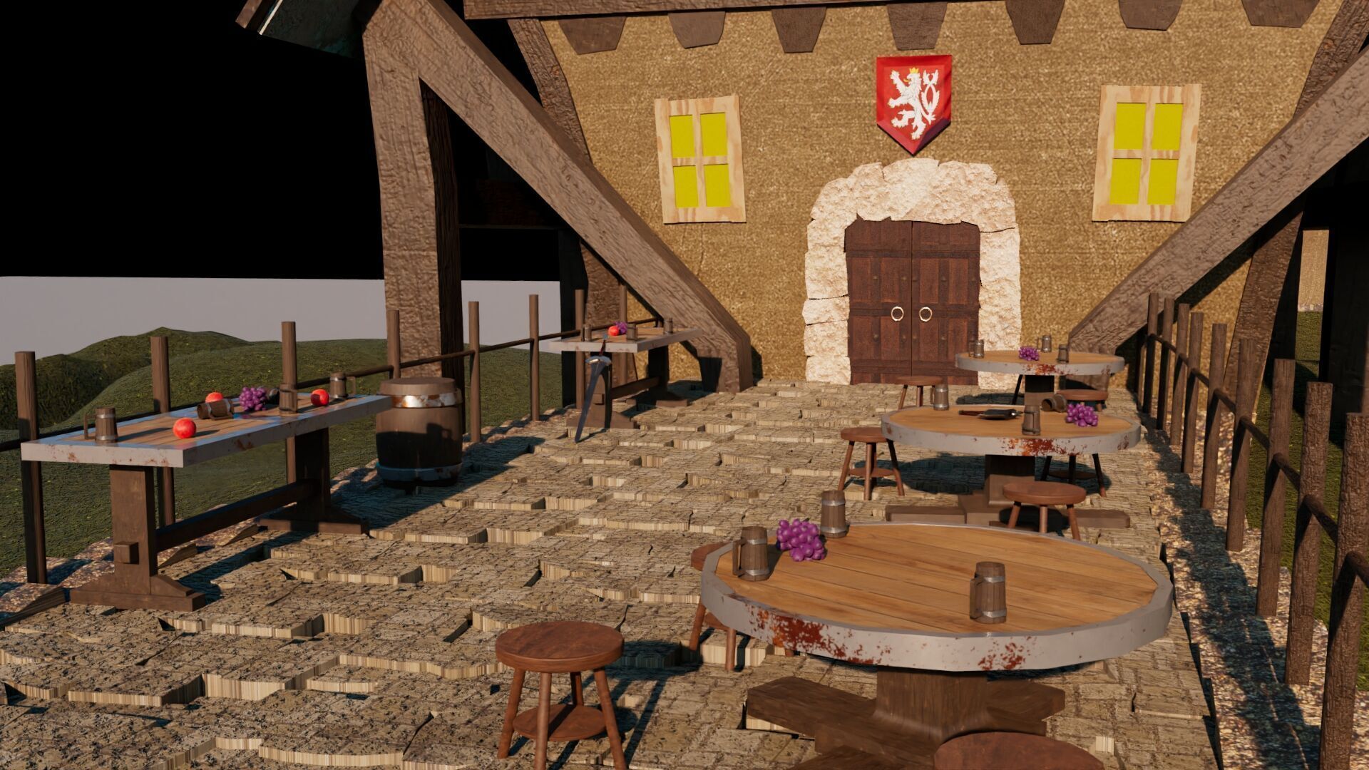Tavern Cafe 3D model_2