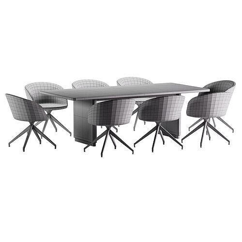 mina meeting Chair rina table 3D model 5