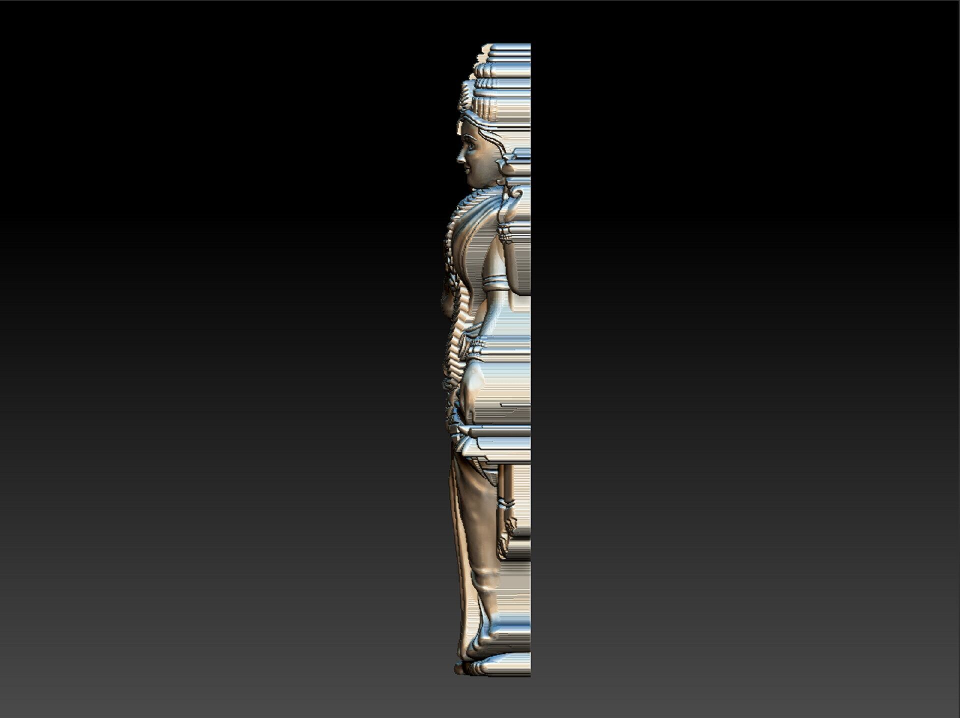 Ardhnarishwar pendent 3D print model_3