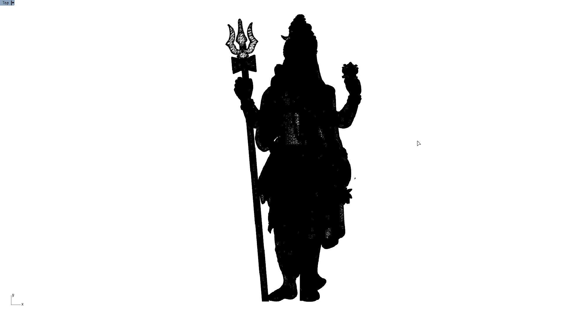 Ardhnarishwar pendent 3D print model_8