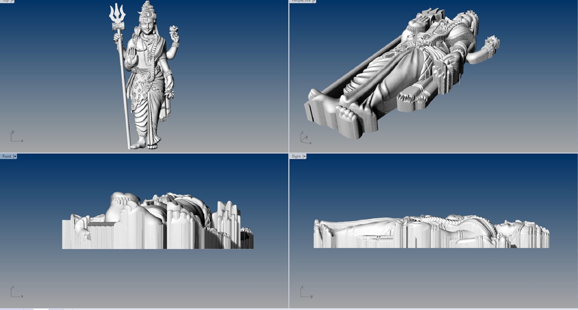 Ardhnarishwar pendent 3D print model_2