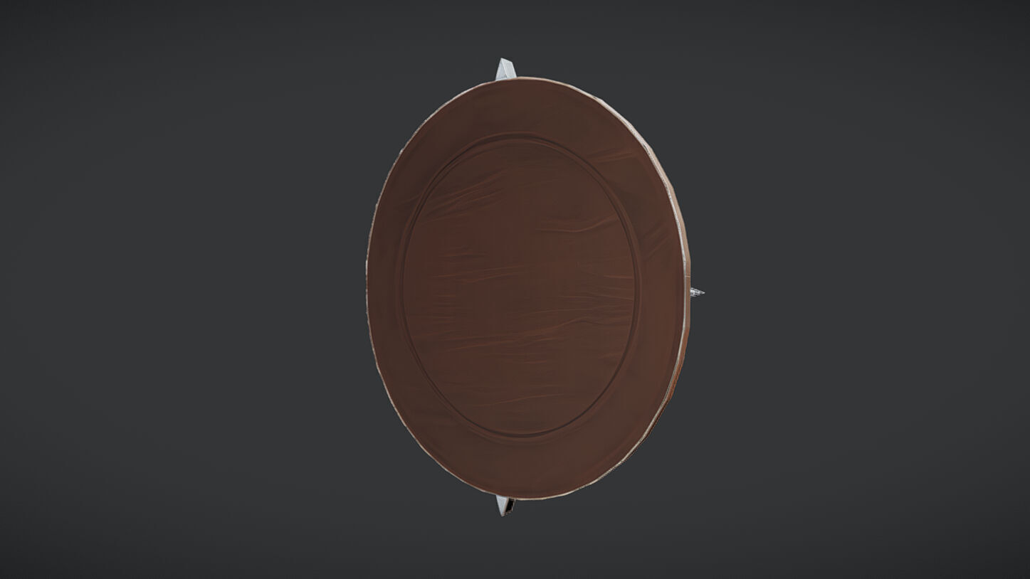 ornate shield with blue center 3D model_4