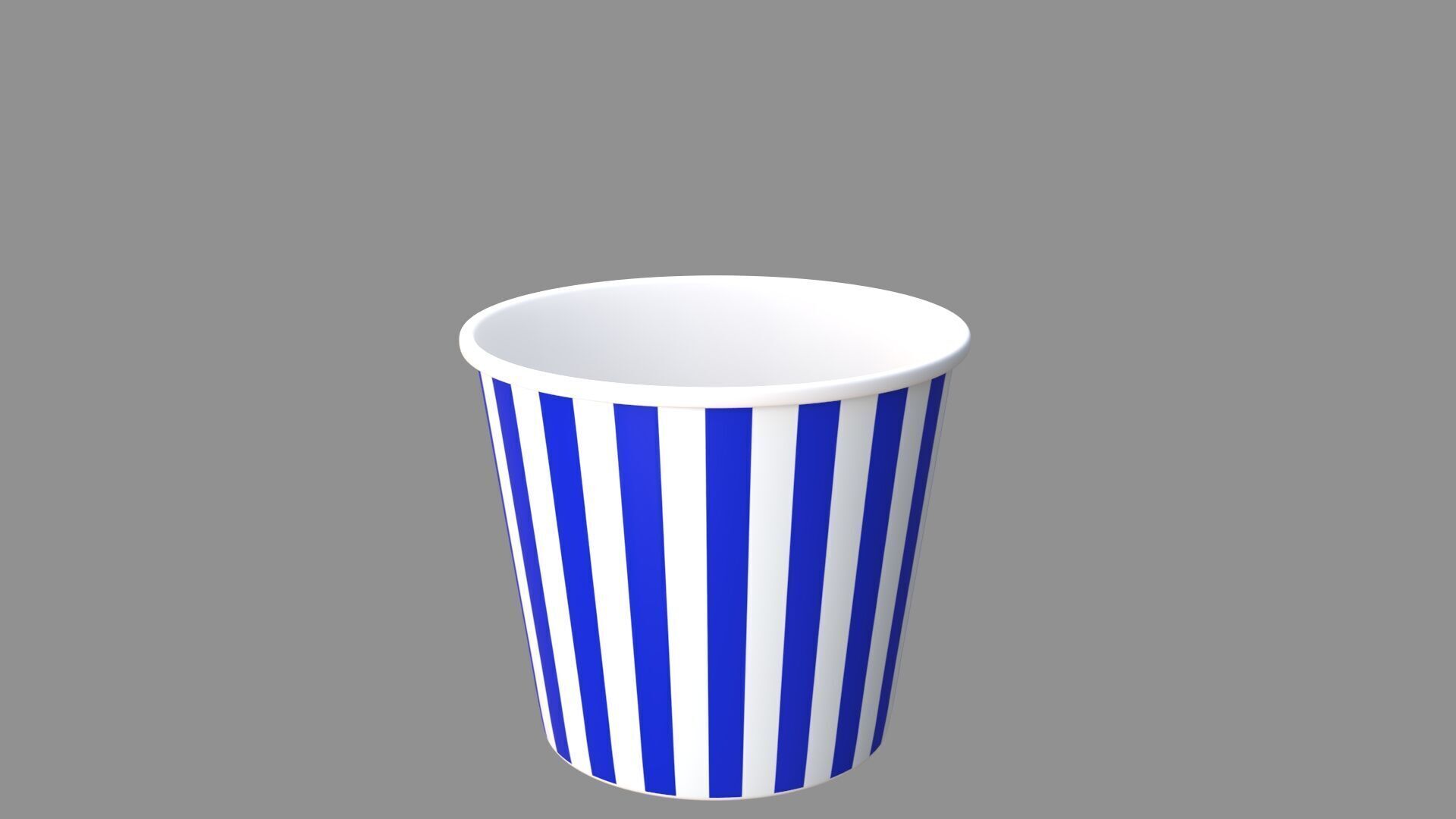 popcorn tub collection of 4 3D model_8