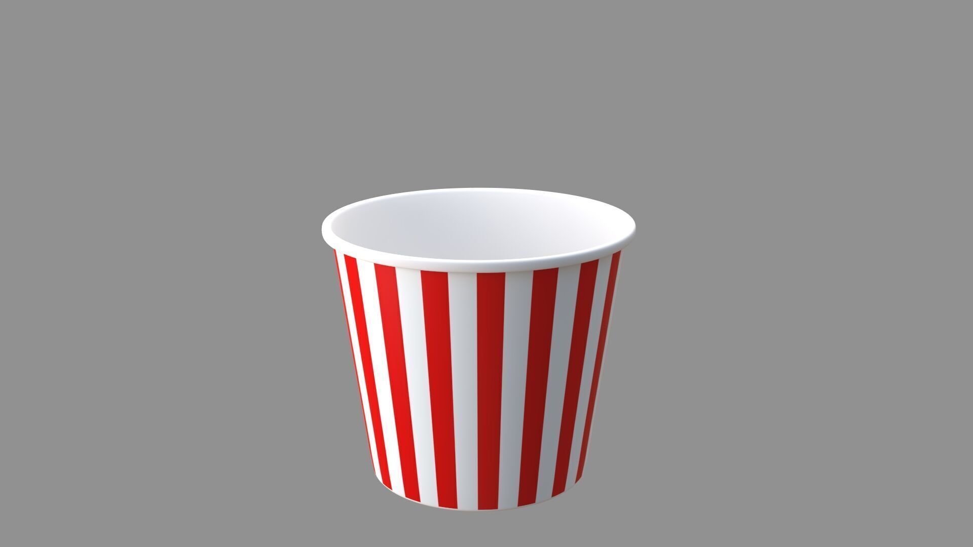 popcorn tub collection of 4 3D model_4