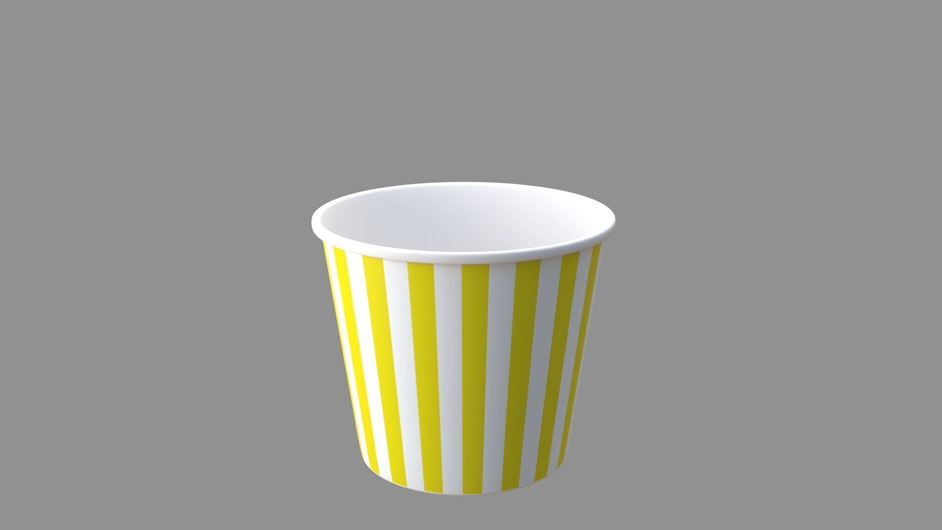 popcorn tub collection of 4 3D model_14
