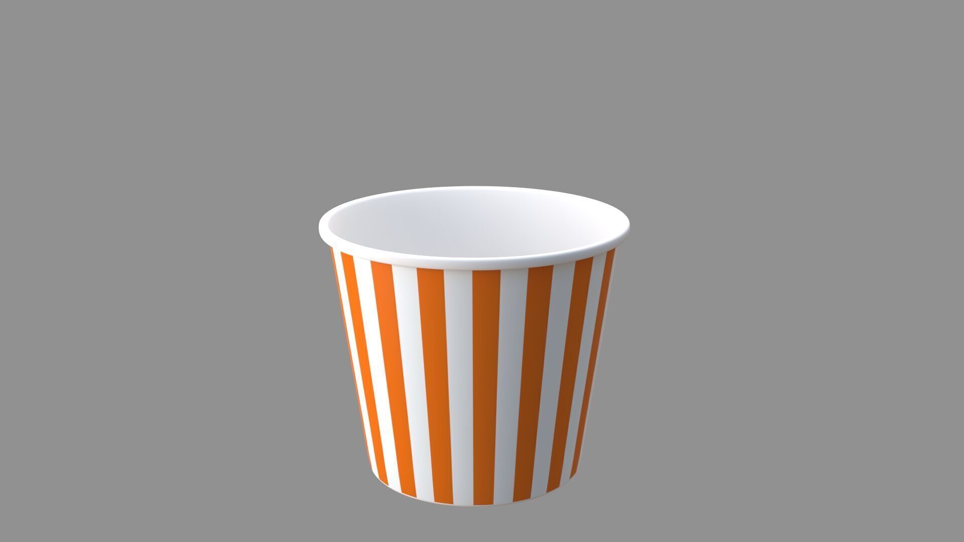 popcorn tub collection of 4 3D model_19
