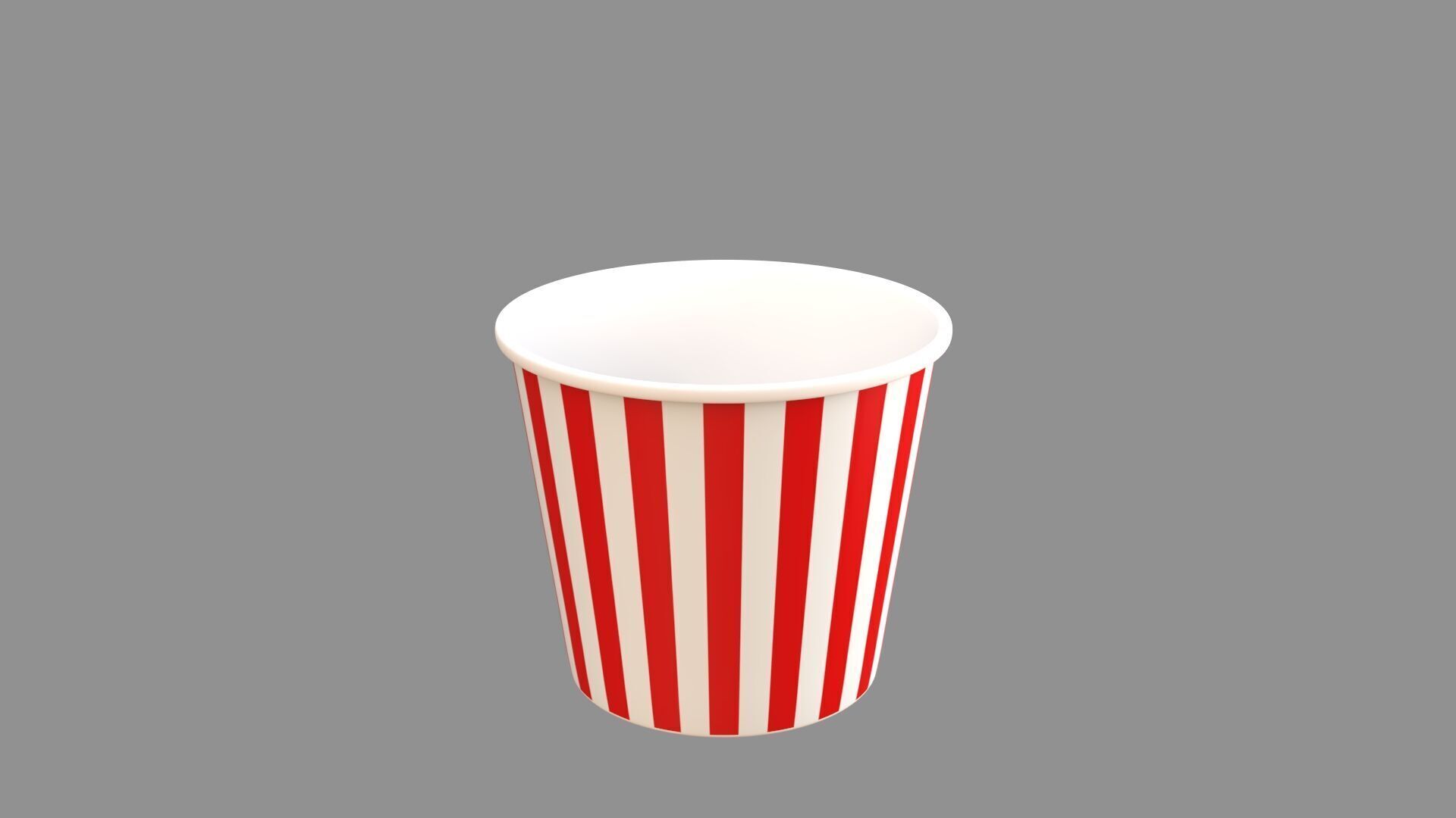 popcorn tub collection of 4 3D model_2