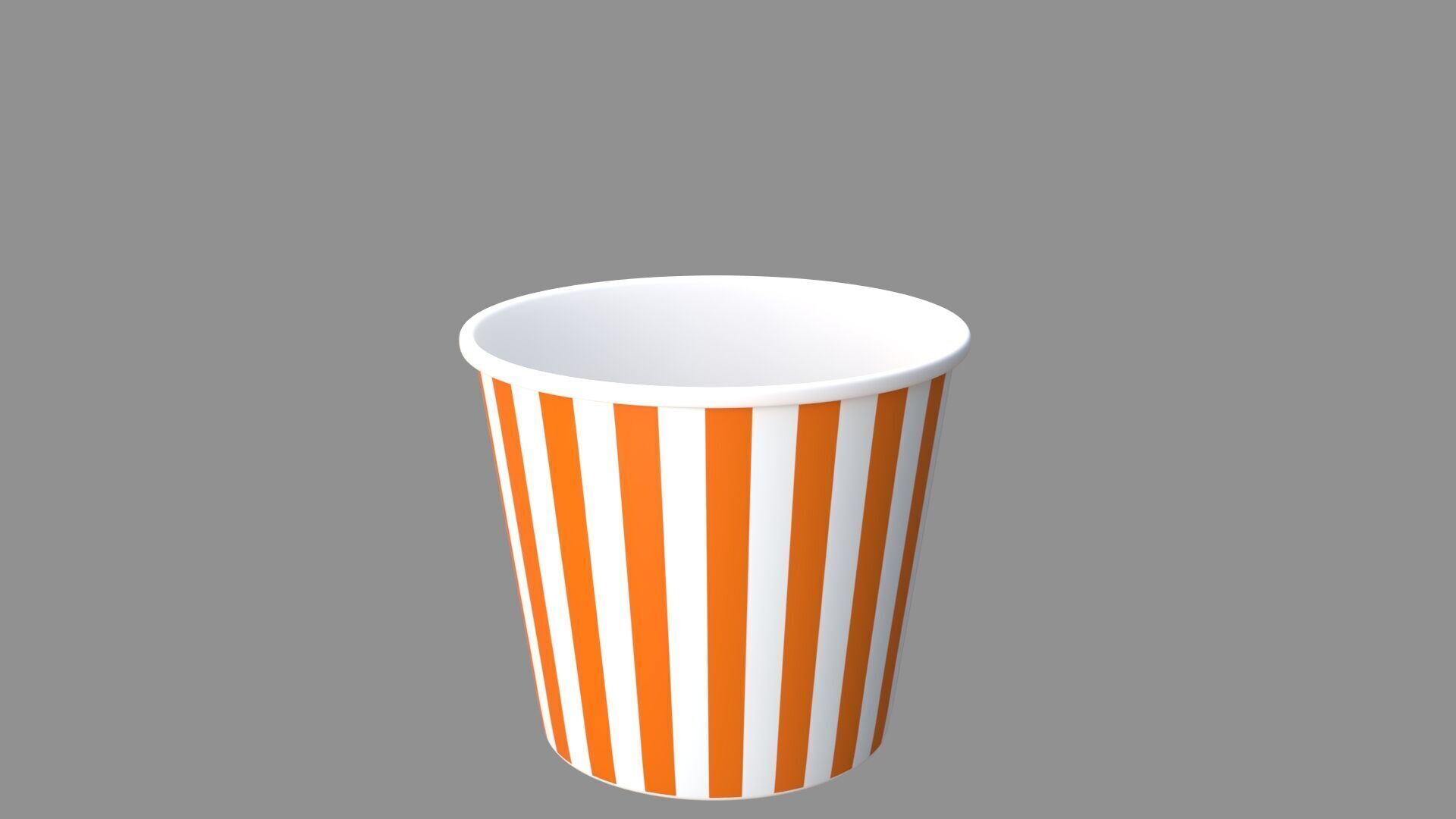 popcorn tub collection of 4 3D model_18