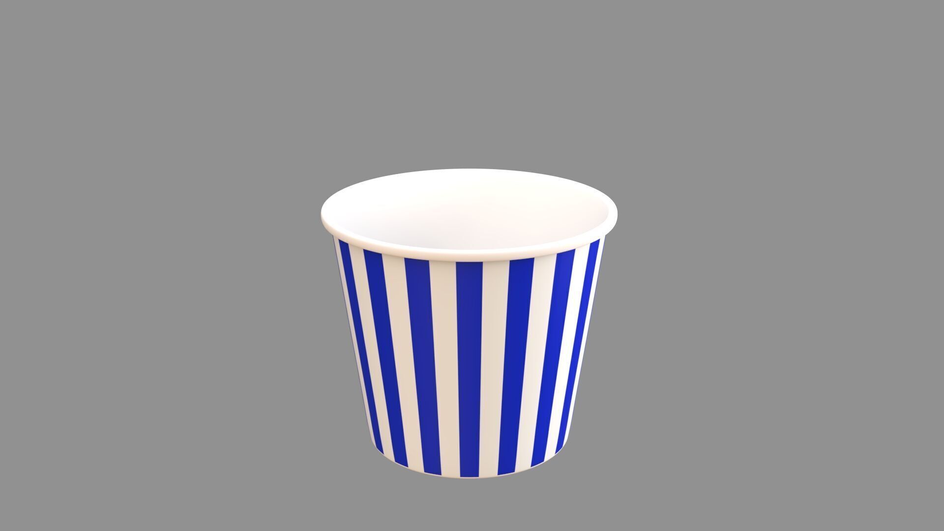 popcorn tub collection of 4 3D model_9