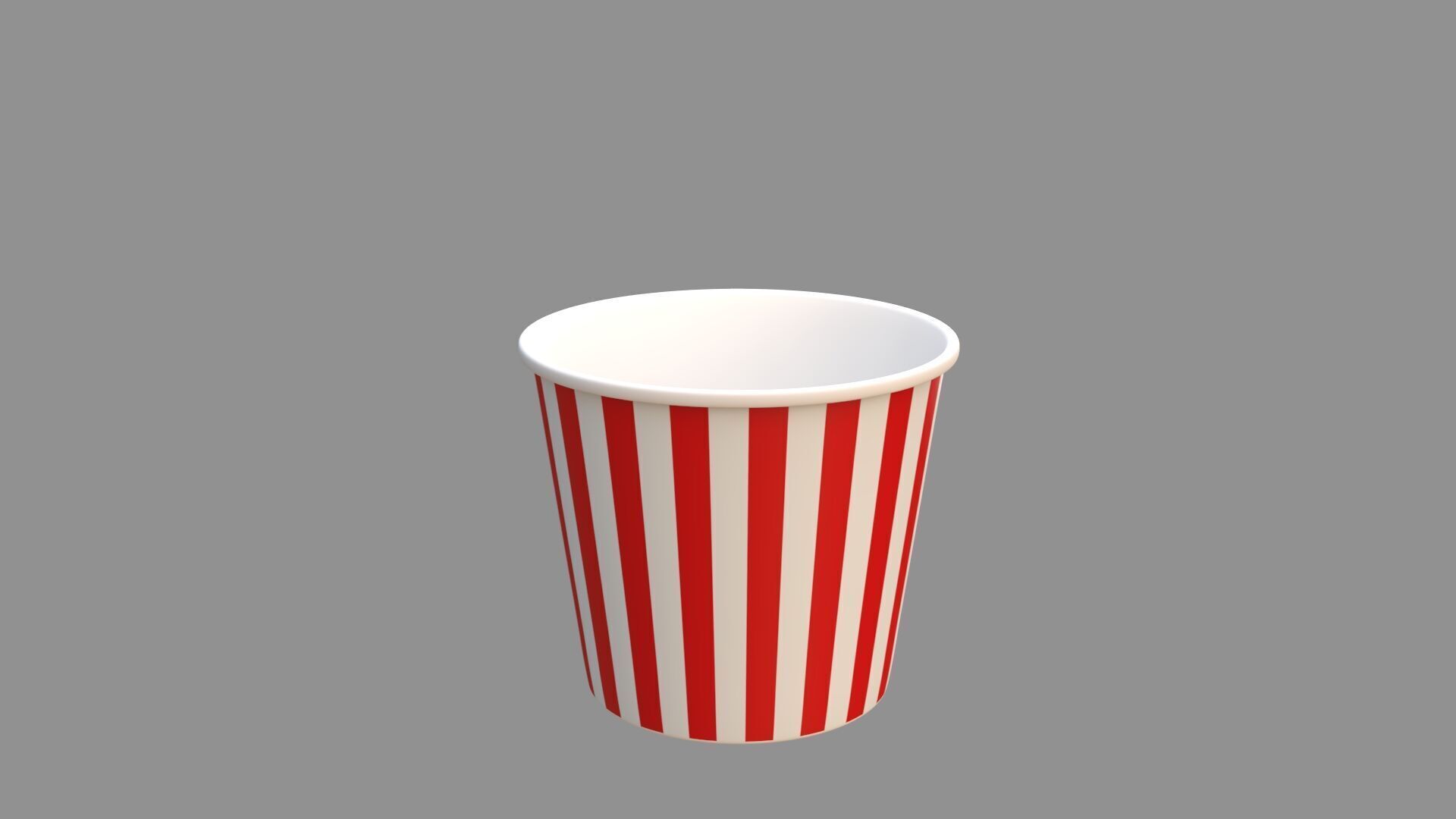 popcorn tub collection of 4 3D model_3