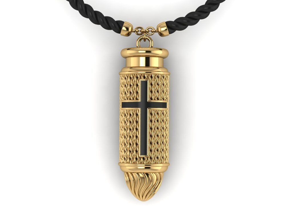 pendant bullet the cross version 2 3D print model_1