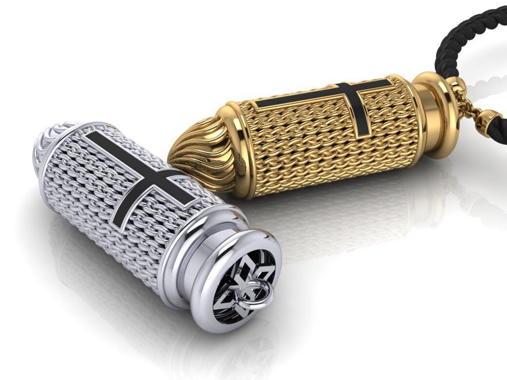 pendant bullet the cross version 2 3D print model_2