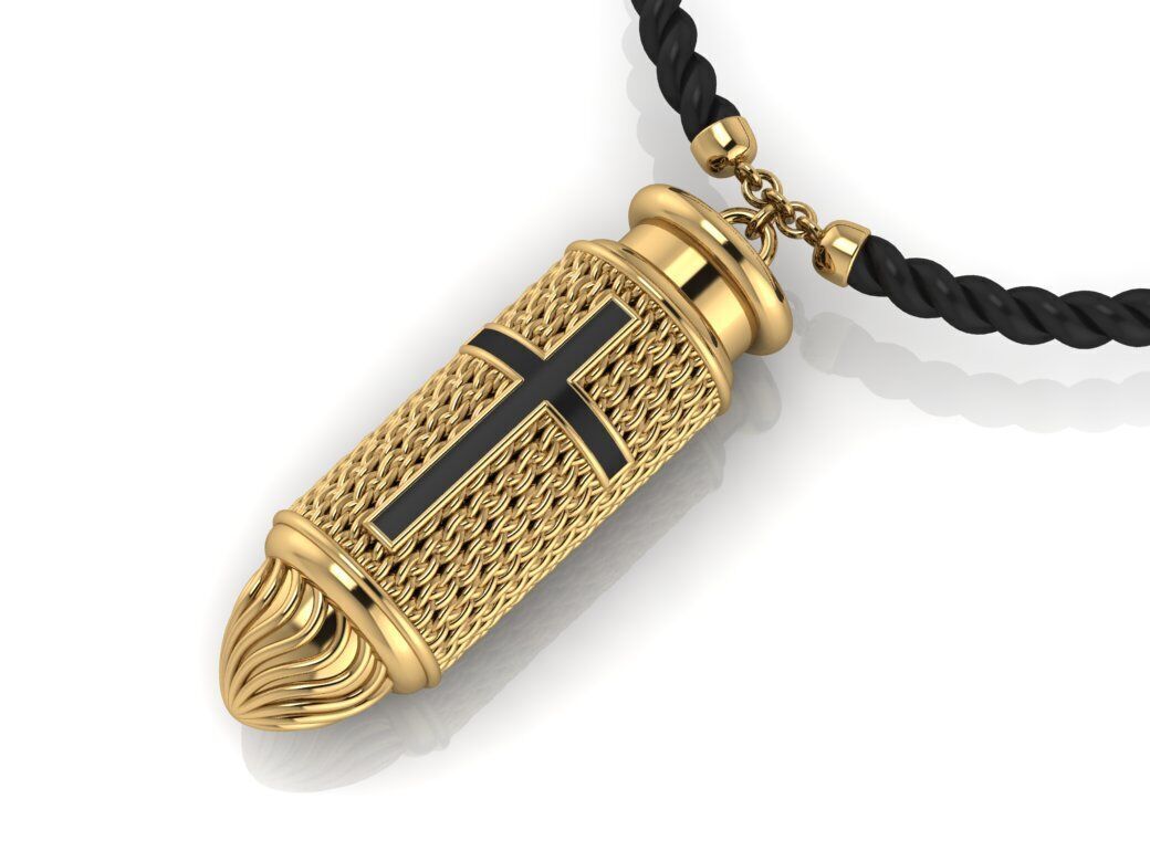pendant bullet the cross version 2 3D print model_4