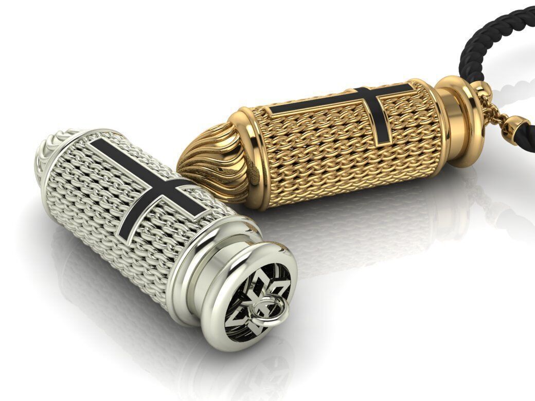 pendant bullet the cross version 2 3D print model_5