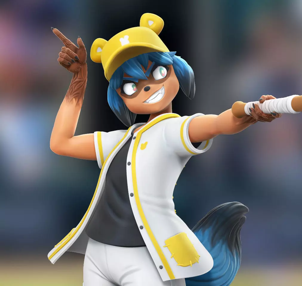 BNA Michiru Baseball 3D Model Print 3D print model