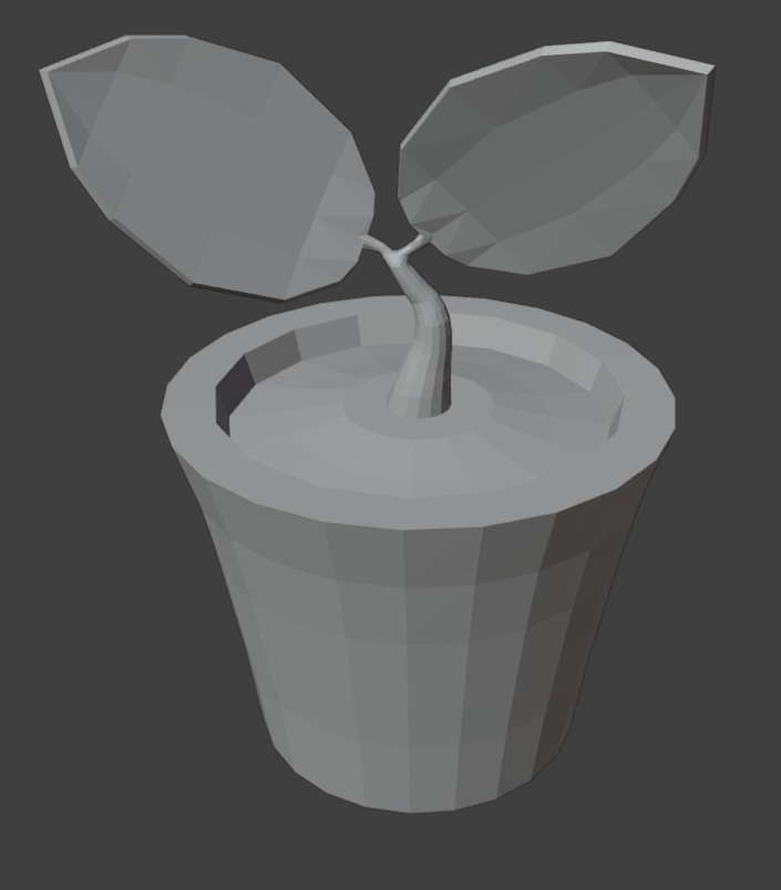 Simple Plant Low-poly 3D model_2