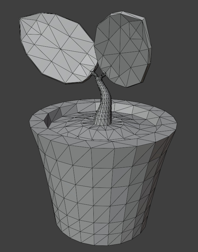 Simple Plant Low-poly 3D model_4