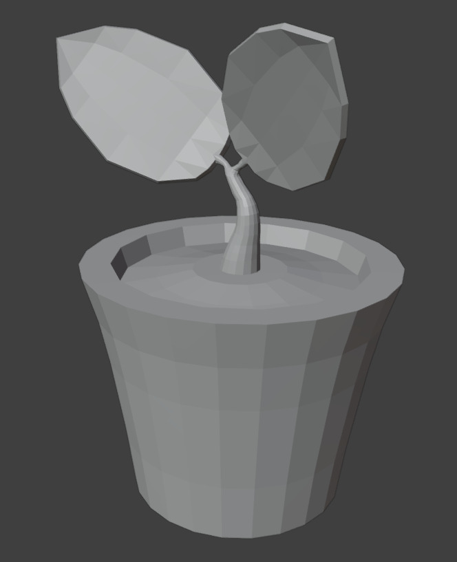 Simple Plant Low-poly 3D model_5