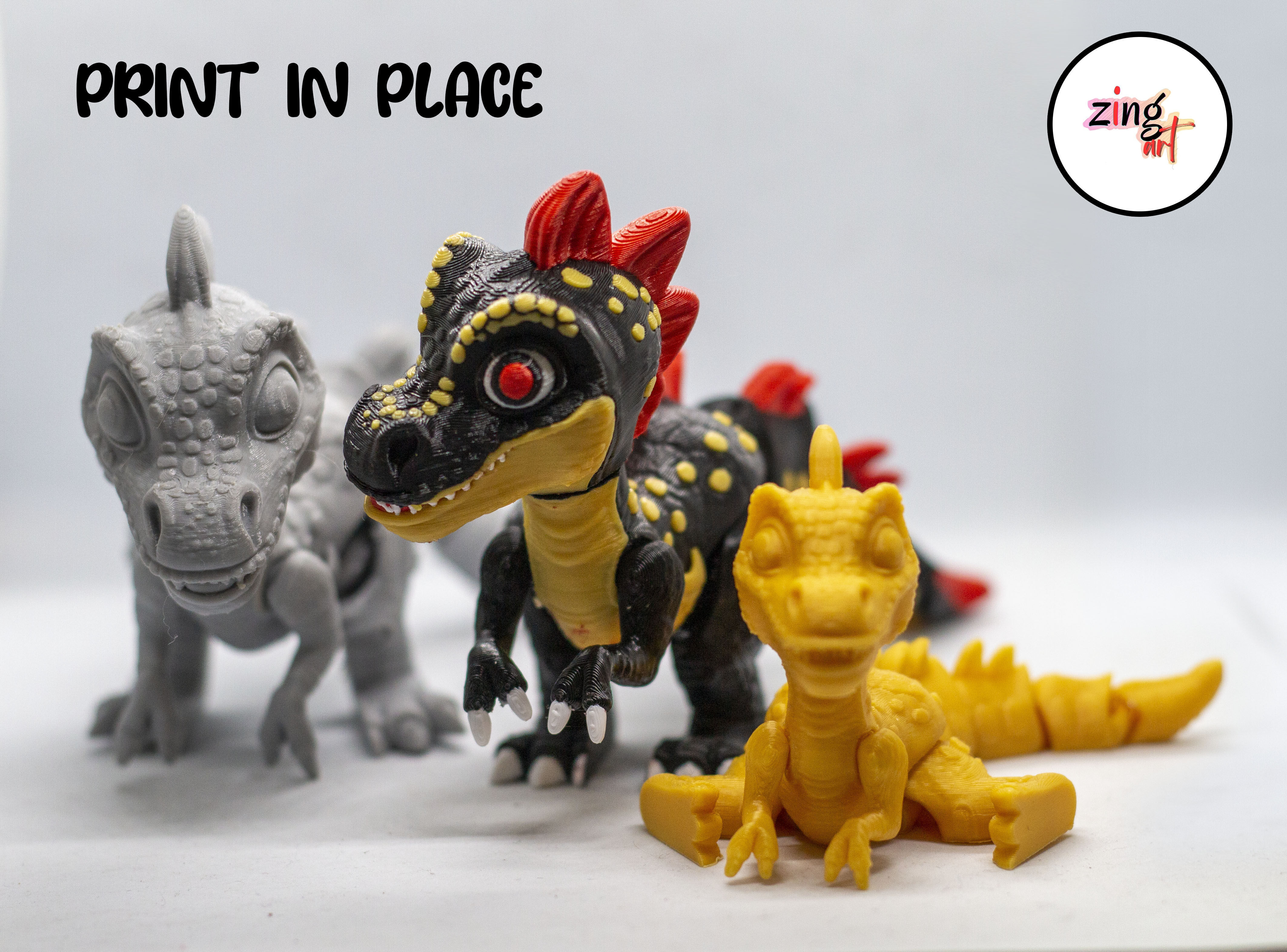 Dinosour Flexible 3d Printable 3D print model_2