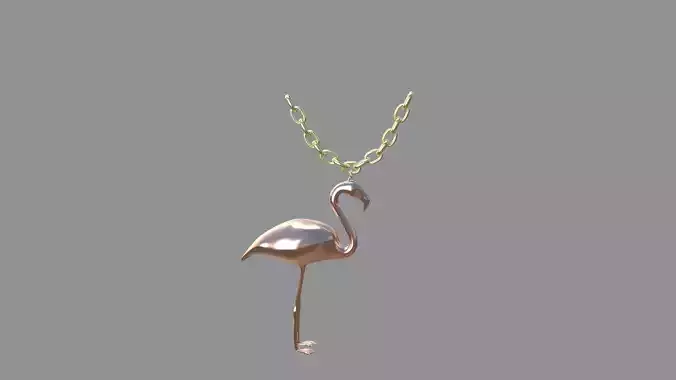 flamingo locket copper