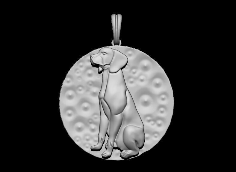 Dog pendant 2 3D print model_2