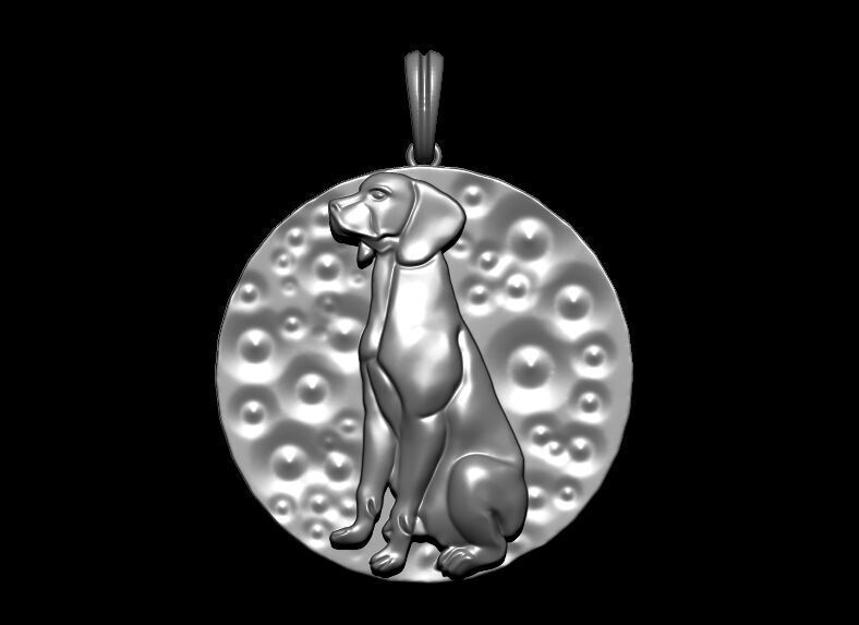 Dog pendant 2 3D print model_5