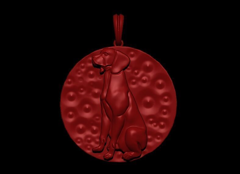 Dog pendant 2 3D print model_6