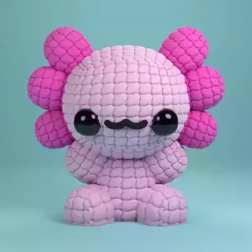 knitted axolotl