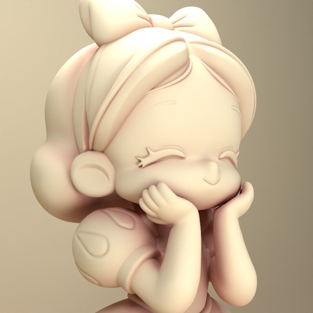 Snow white chibi 3D print model_5