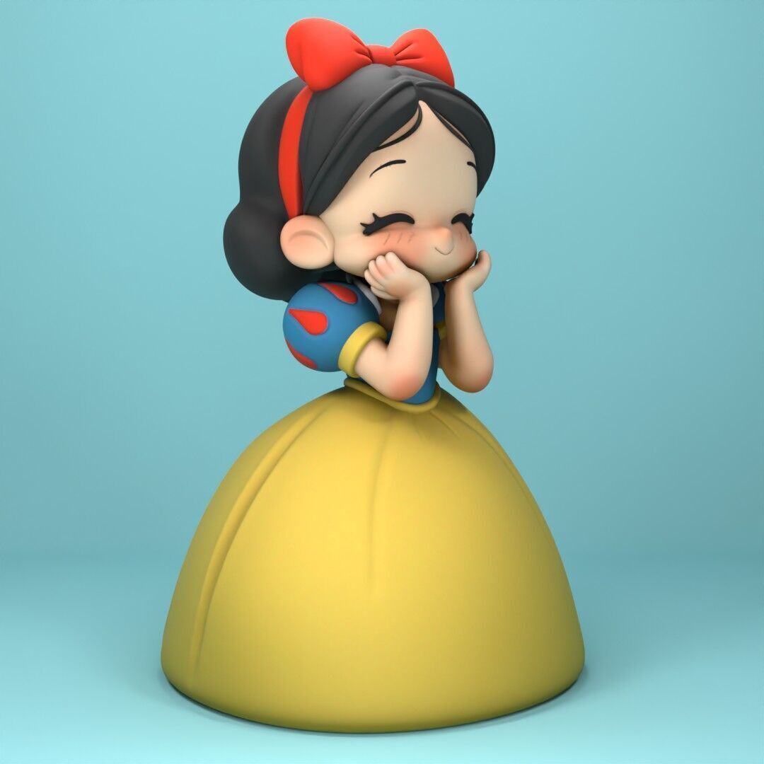 Snow white chibi 3D print model_2