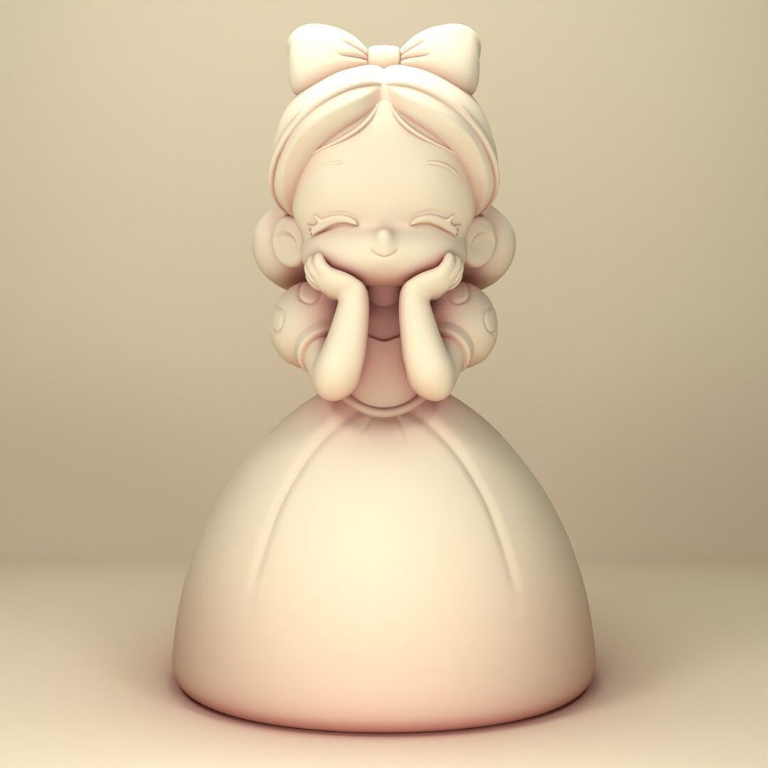 Snow white chibi 3D print model_1