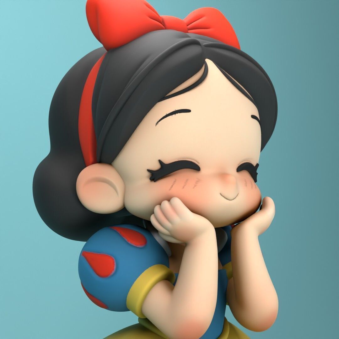 Snow white chibi 3D print model_4