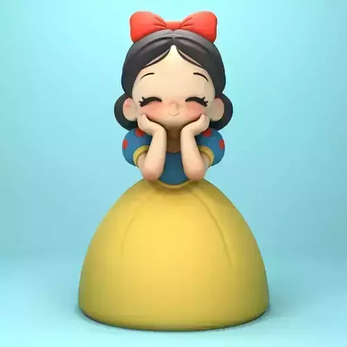 Snow white chibi 3D print model