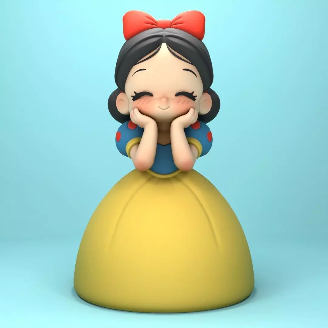 Snow white chibi 3D print model_0