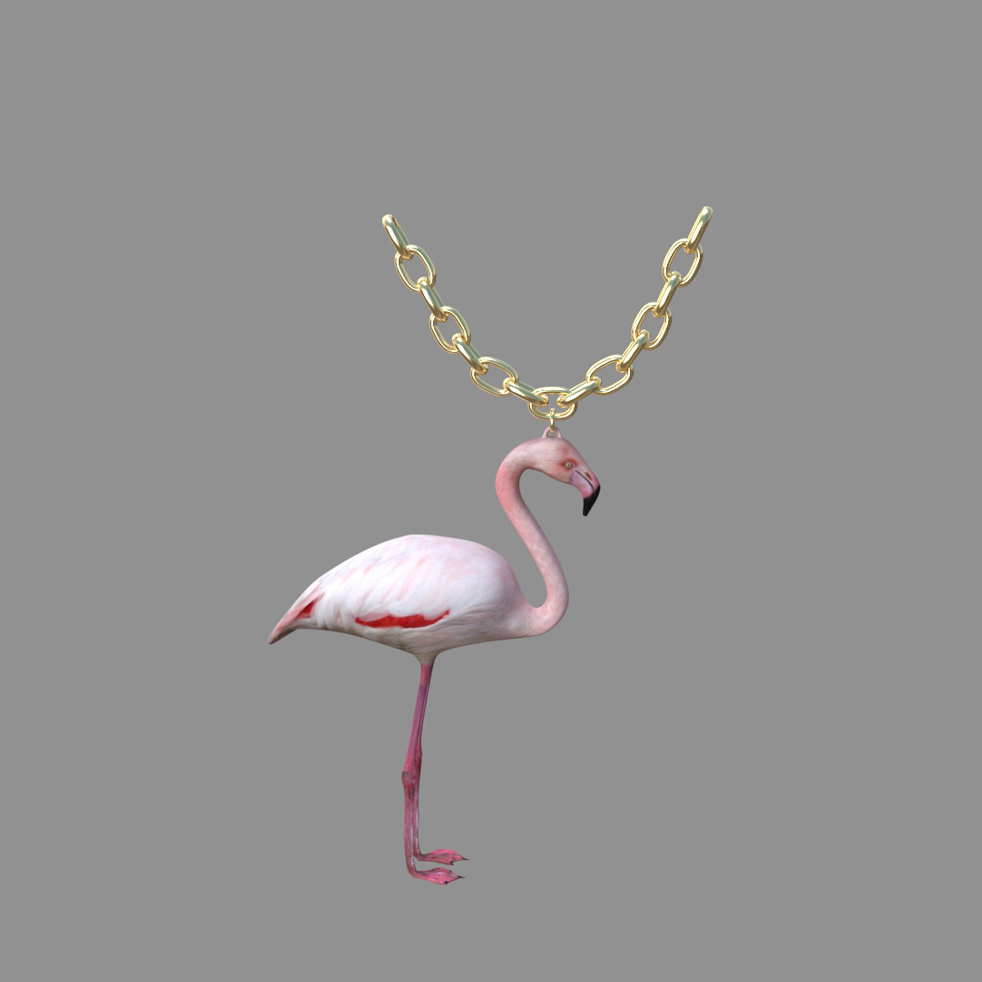 flamingo locket collection 3D model_7