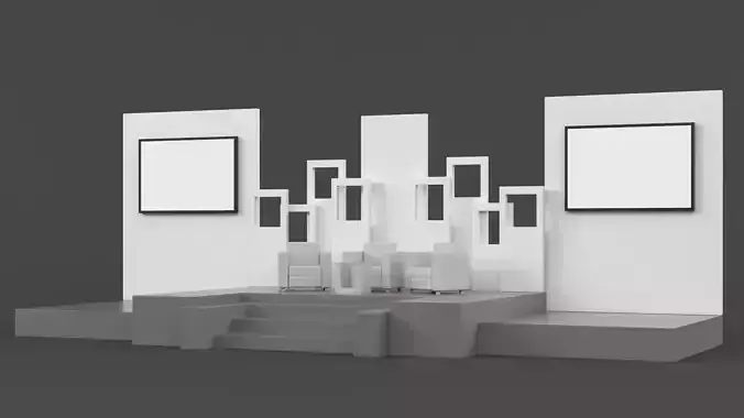 Exhibition Booth Free 3D model