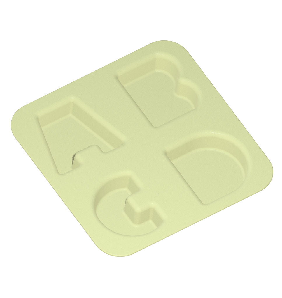 Premium Alphabetical Dinner Plate 3D print model_1