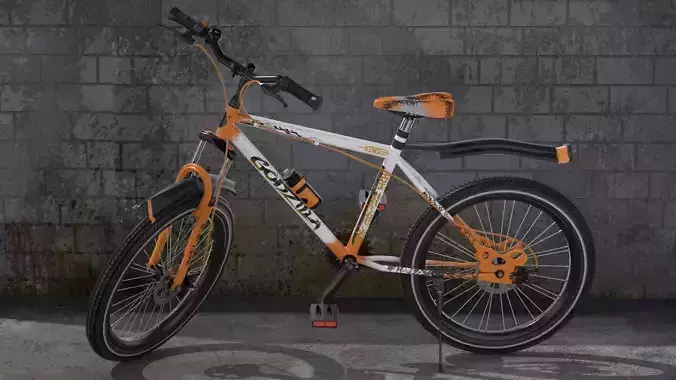 Single Speed Mountain Bike MTB Cycle 3D Model