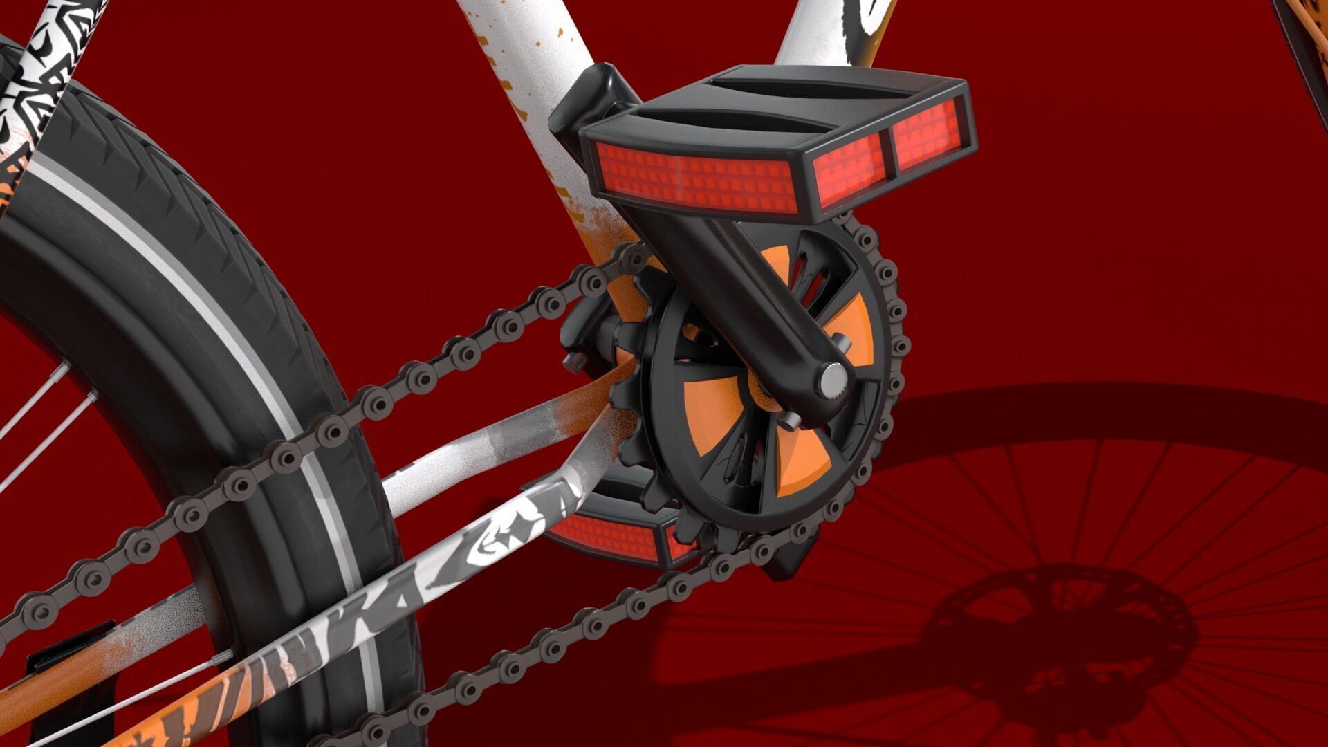 Single Speed Mountain Bike MTB Cycle 3D Model 3D model_3
