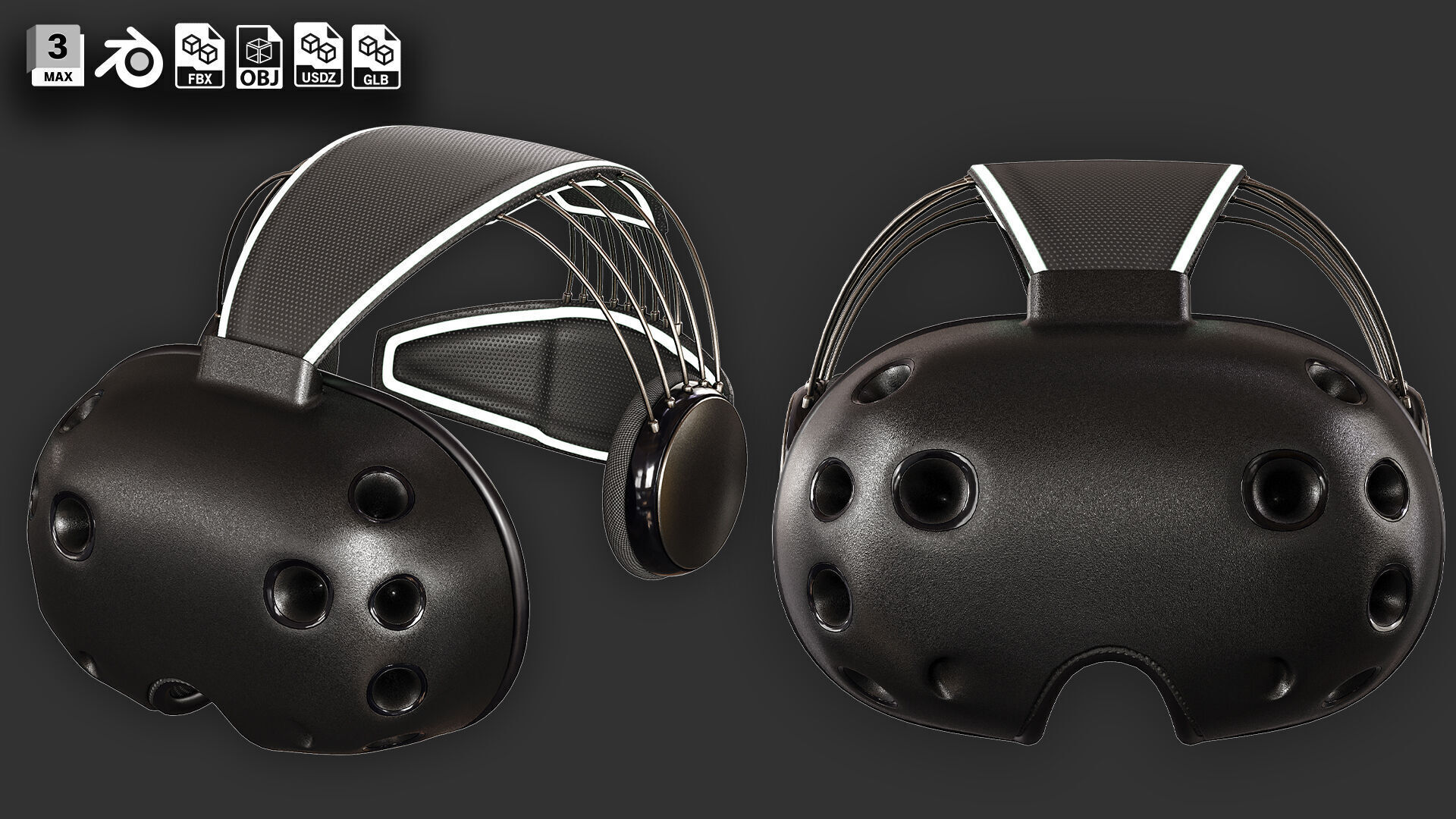 10 VR-Headset  Low-poly 3D model_8
