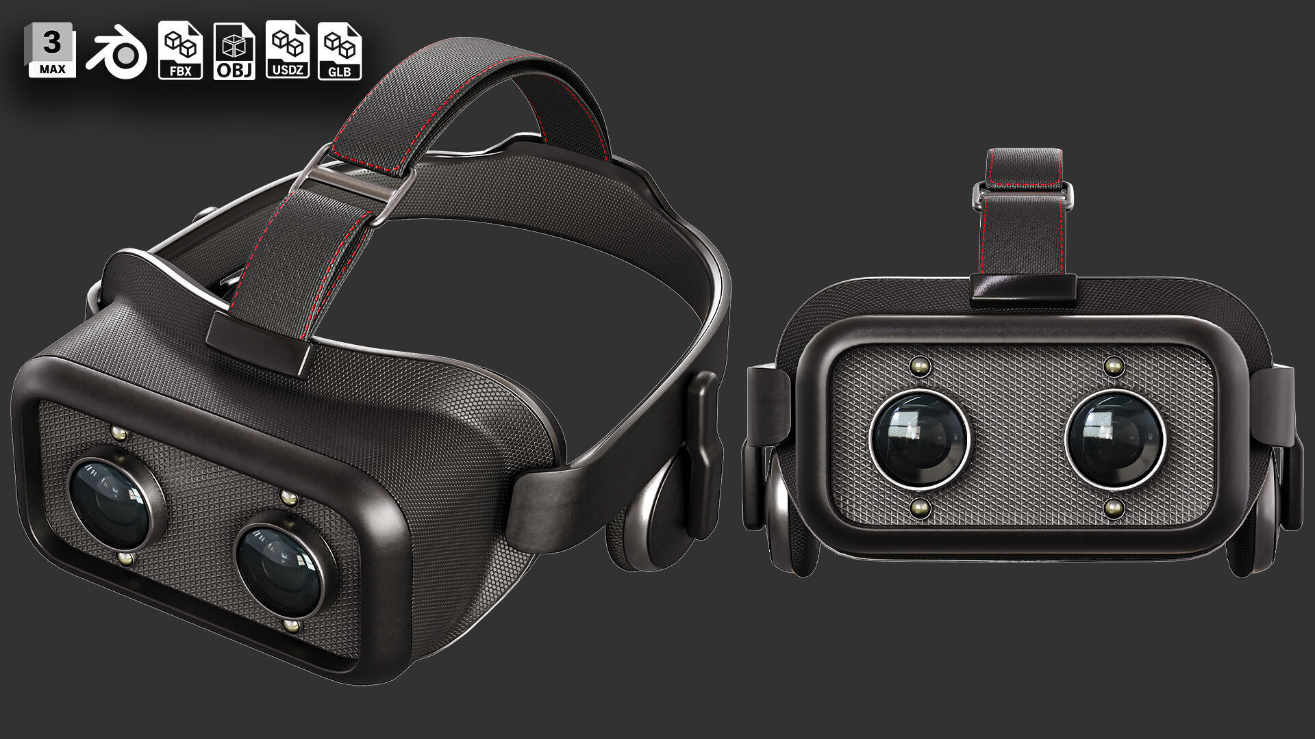 10 VR-Headset  Low-poly 3D model_3