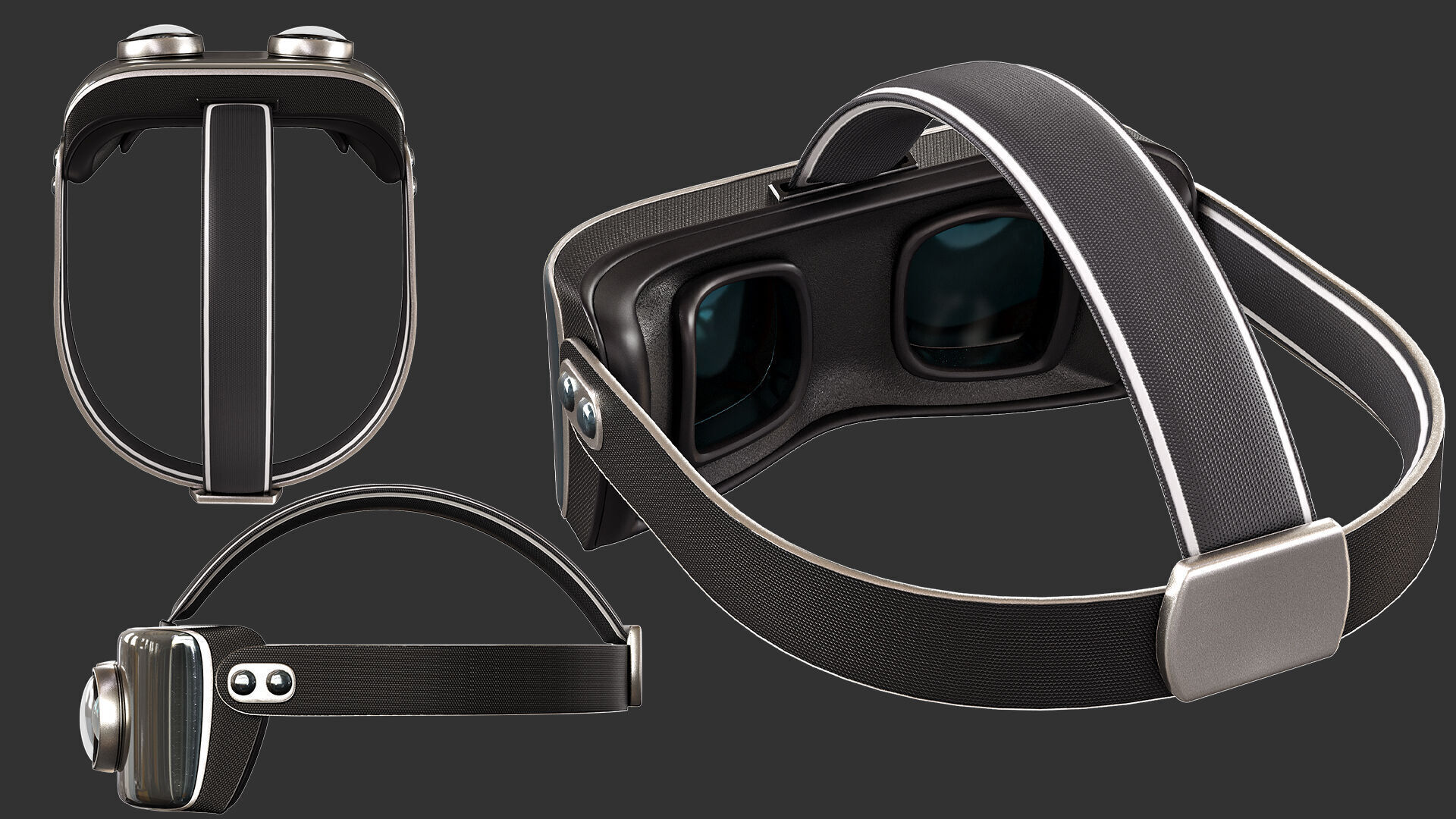 10 VR-Headset  Low-poly 3D model_12