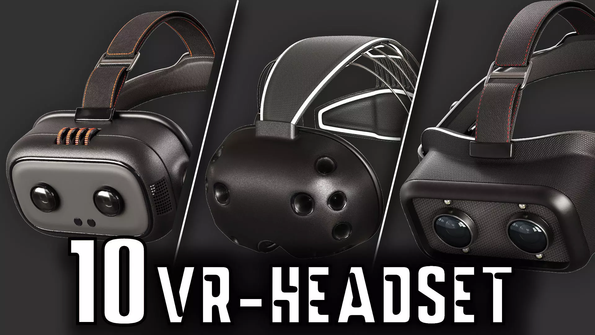 10 VR-Headset  Low-poly 3D model_0