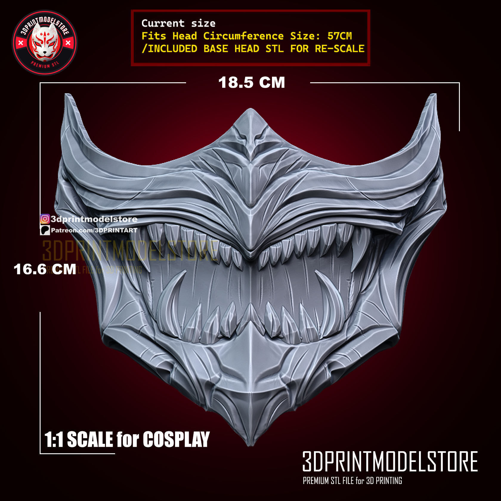 Ninja Gaiden 4 Cosplay Mask - Onimusa - Samurai - Game 3D print model_3