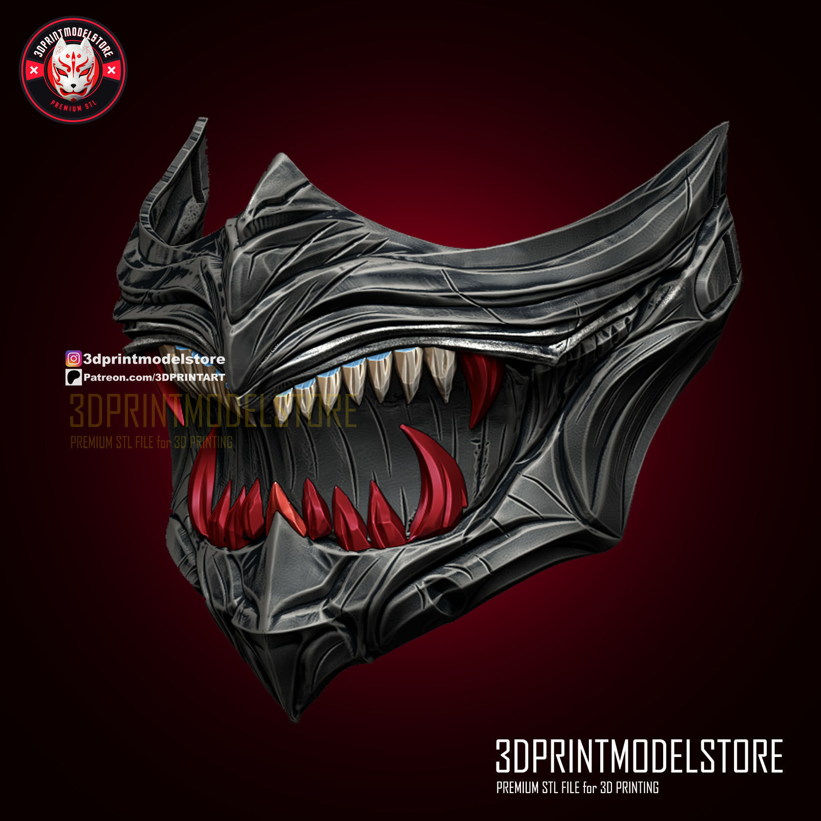 Ninja Gaiden 4 Cosplay Mask - Onimusa - Samurai - Game 3D print model_2