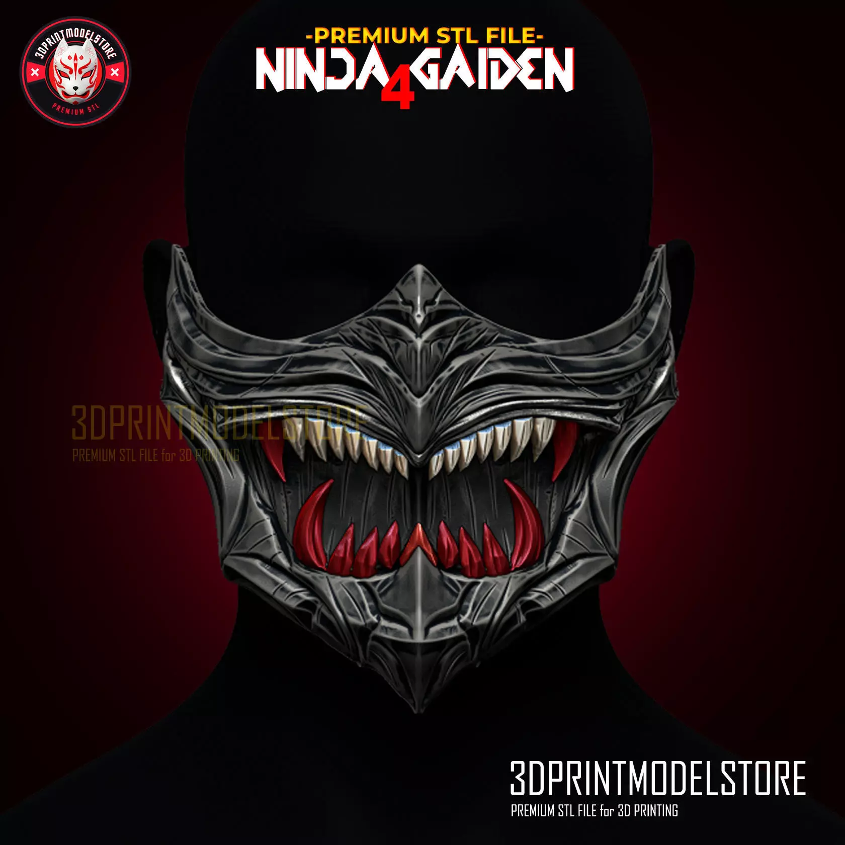 Ninja Gaiden 4 Cosplay Mask - Onimusa - Samurai - Game 3D print model_0