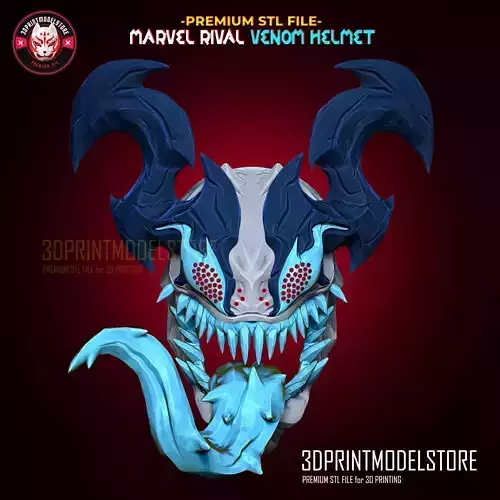 Marvel Rivals - Venom Snow Symbiote Helmet - Spider-Man Cosplay